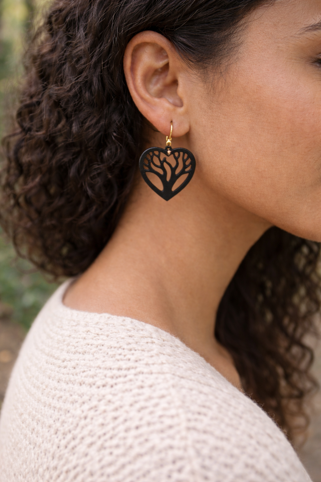 Tree of Life Heart Earrings