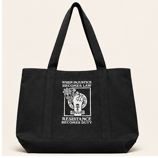 Resistance becomes duty Structured Tote