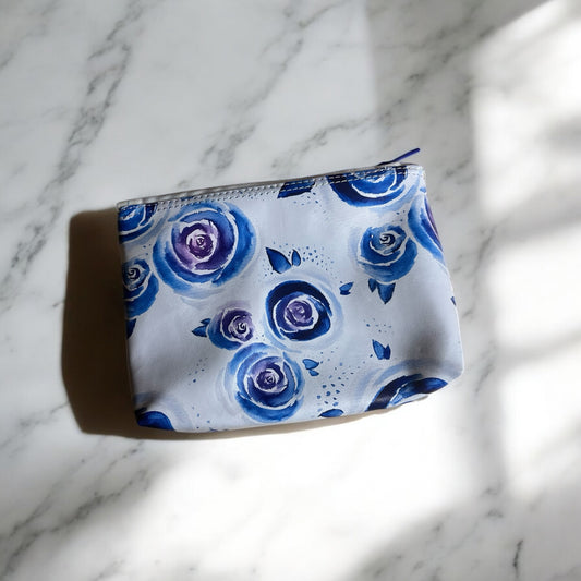 Blue Roses Small Pouch