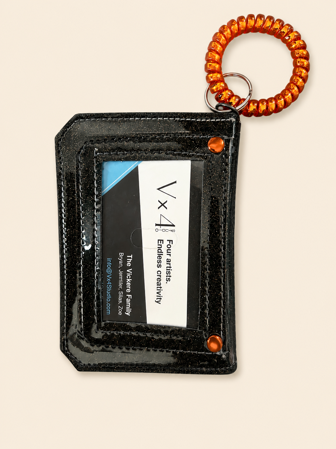 Midnight Spark Snap Wallet Keychain
