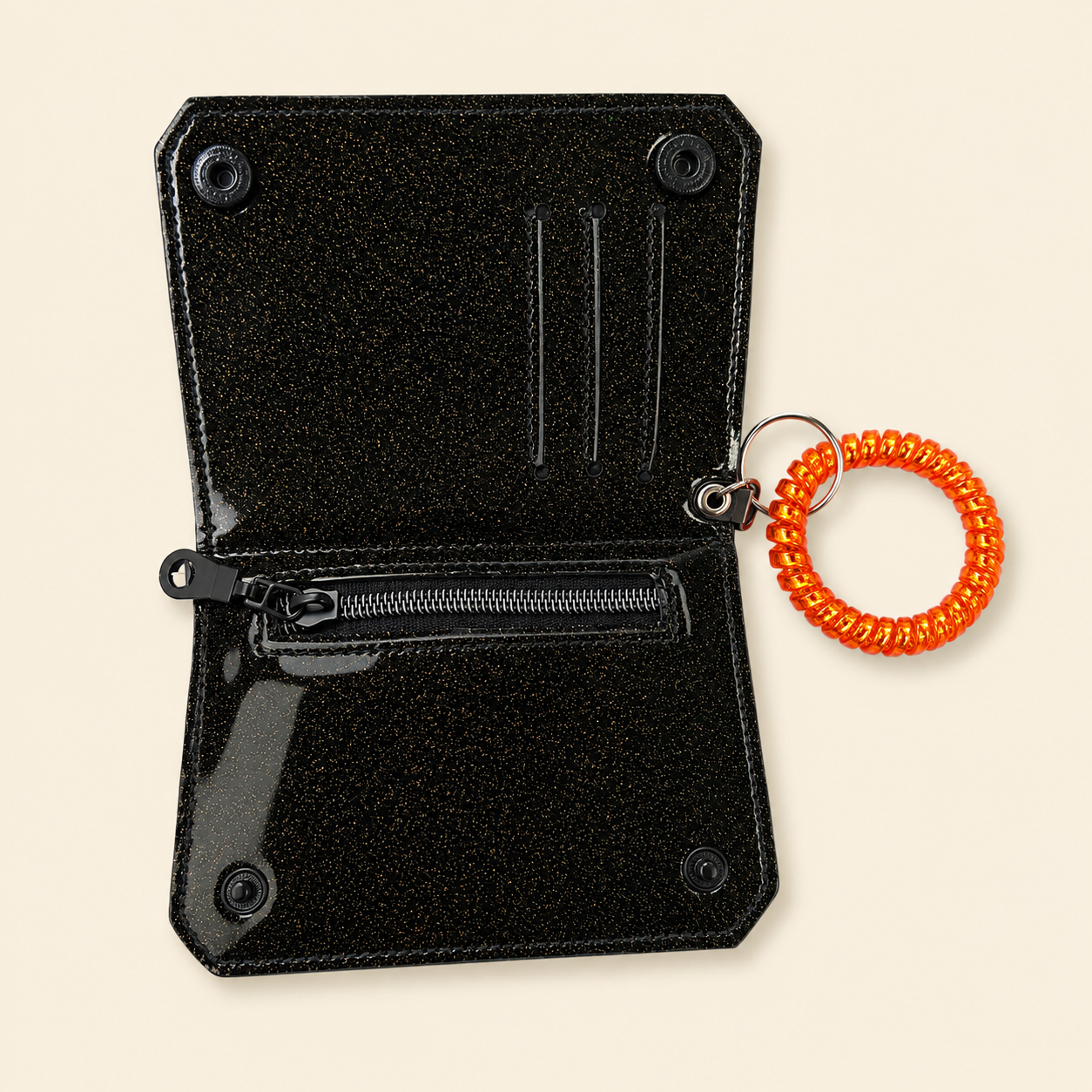Midnight Spark Snap Wallet Keychain