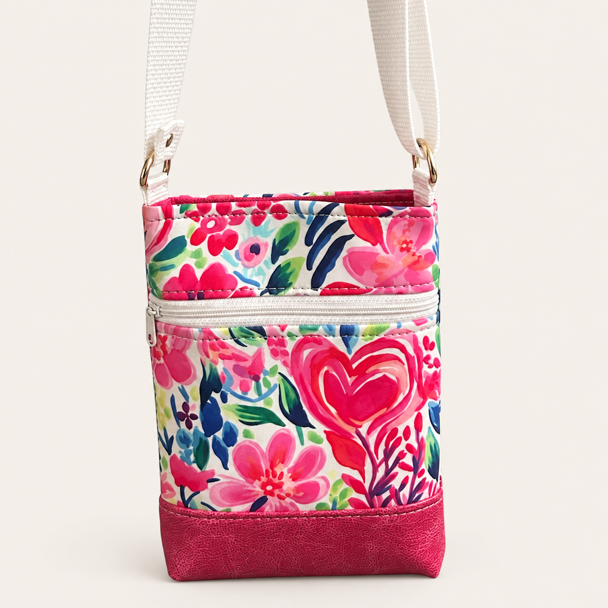 Floral Hearts Cellphone crossbody