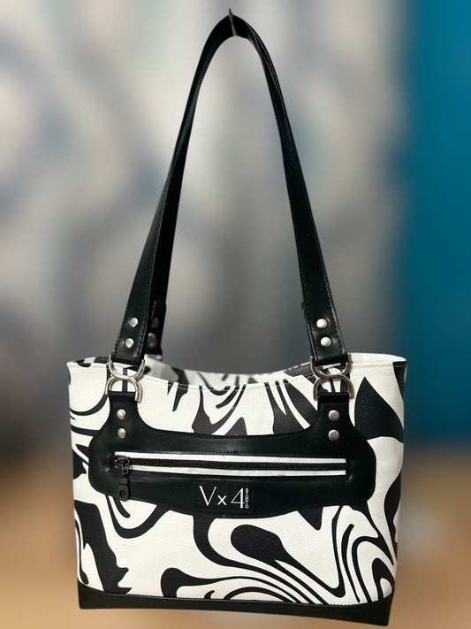 Black and White Sleek Handbag