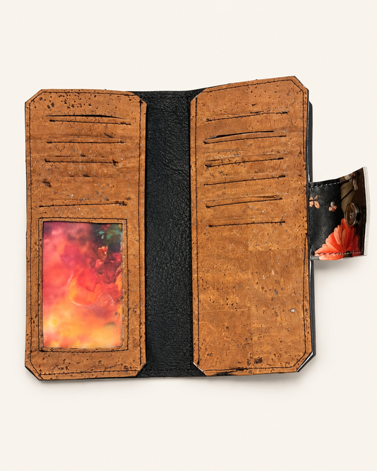 Midnight Bloom Tall Wallet